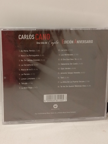 Carlos Cano Una Vida De Copla Cd Nuevo