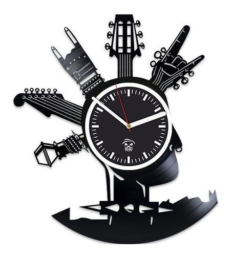 Música Rock Reloj De Pared De Vinilo Grabador De Vinilo El M