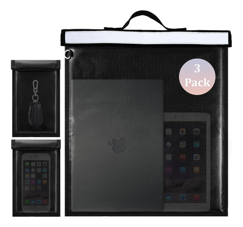 Quctak Faraday - Bolsas Grandes Con 2 Protectores Faraday Pa