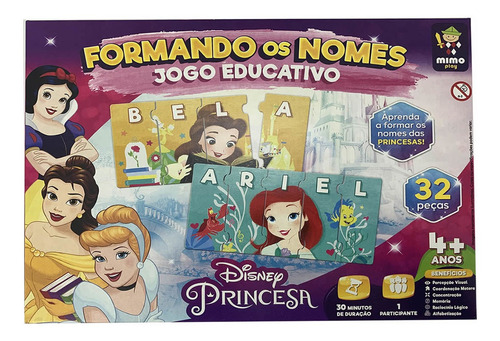 Jogo Educativo Formando Os Nomes Princesas Disney Mimo Play