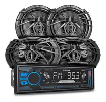 Comprar Kit Autoestereo Bluetooth 1 Din + Bocinas 6.5 + Bocinas 6x9