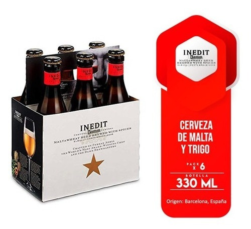 Cerveza Estrella Damm Inedit  330ml X6 Unidades