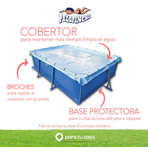 Cubre Pileta Cobertor Y Base Protectora Pelopincho 1043