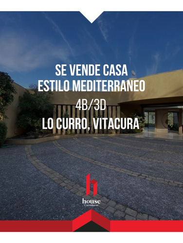 Se Vende Casa Estilo Mediterráneo 3d/4b, Vitacura