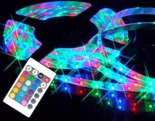 Cinta de techo LED de colores 5050 Rgb, 5 m, 16 colores, 12 V, control de fuente
