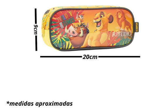Kit Escolar Mala De Rodinha Estojo E Lancheria Rei Leão
