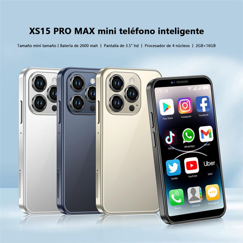 Android Celulares Mini Xs15 Pro Max 3.5 Pulgadas Barato Ram2gb Y Rom16gb Blanco