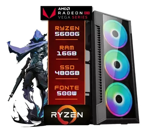 PC Gamer Best Boy AMD Ryzen 5 5600G 16GB RAM SSD 480GB Radeon Veg...