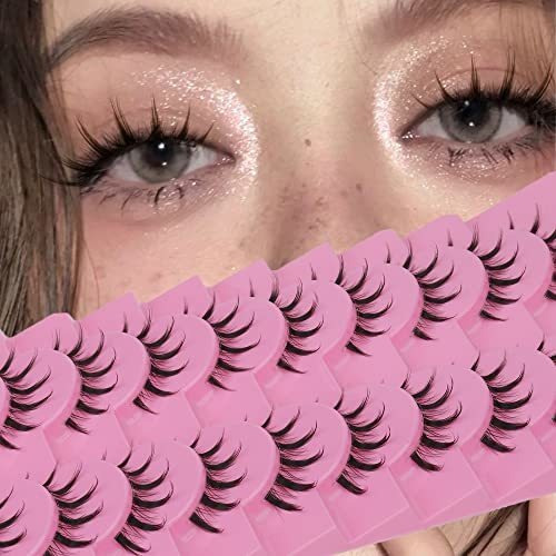 Fanxiton Manga Lashes Natural Look 10 Pares 15 Mm Con Zs95x
