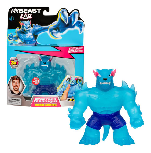 Boneco Elástico Goo Jit Zu Mrbeast Lab Pantera Icônica