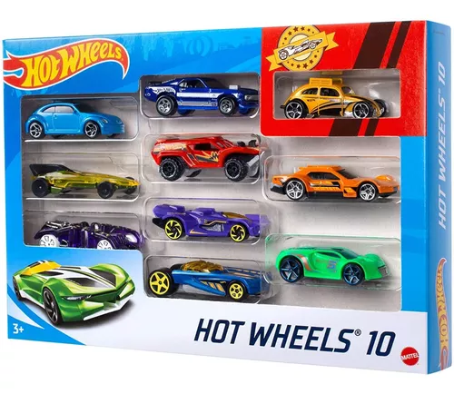 Caixa Com 10 Carrinhos Hot Wheels Sortidos - Mattel C/1 Raro - R$ 154,89