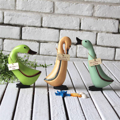 Juego De 3 Estatuas De De Madera, Artesanías, Estilo Para