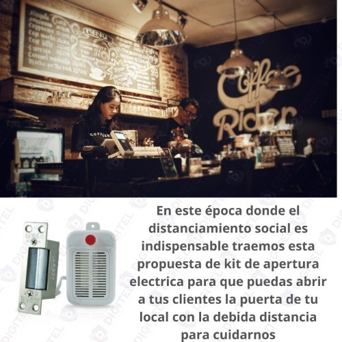 Kit Apertura Cerradura Electrica Con Pulsador Comando Fuente