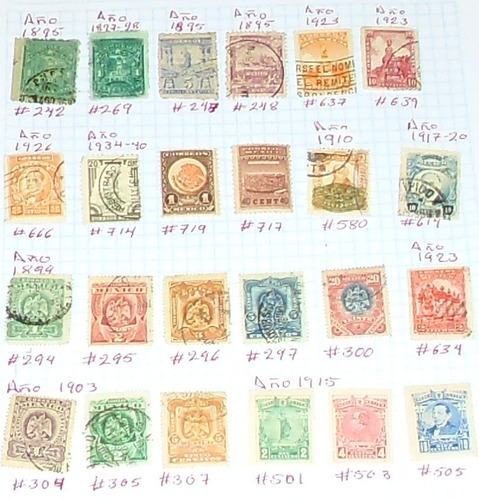 Ccc21 Estampillas Postales Mexico  Antiguas Varios Años 1895