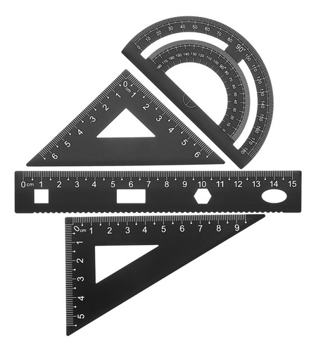 Juego De 4 Reglas De Metal Para Bricolaje Con Transportador