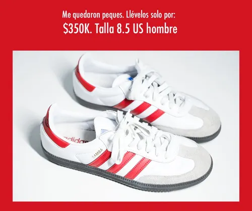 Adidas samba rojas 2025 hombre