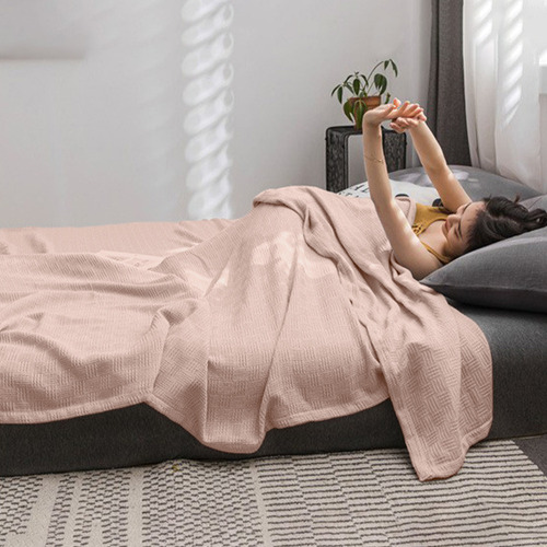 Manta De Cama De Algodón, Manta Térmica De Algodón Doble De