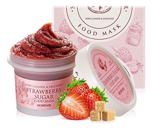 Skinfood Mask Strawberry Sugar 120g - Limpiador De Poros Fac