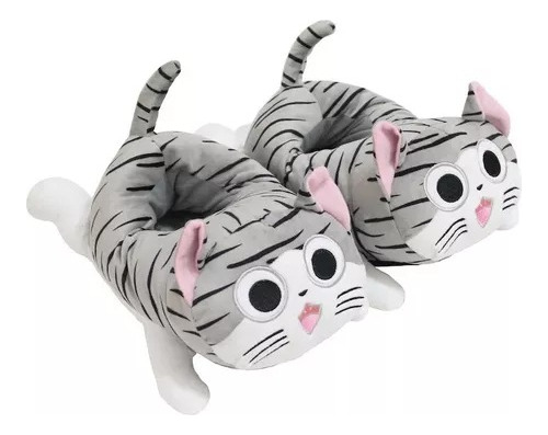 Imagen 1 de 10 de Pantuflas Gato Chii Cerradas Kawaii
