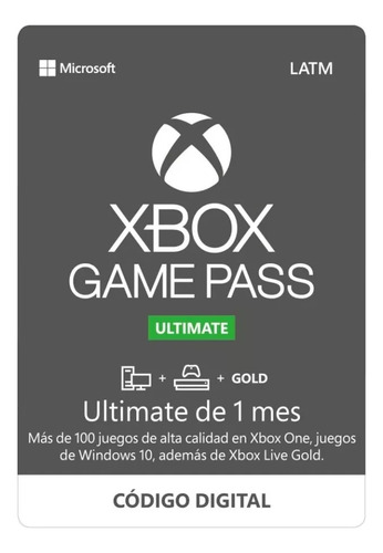 Xbox Game Pass 1 Mes Xbox One - Series Xs (Usado)