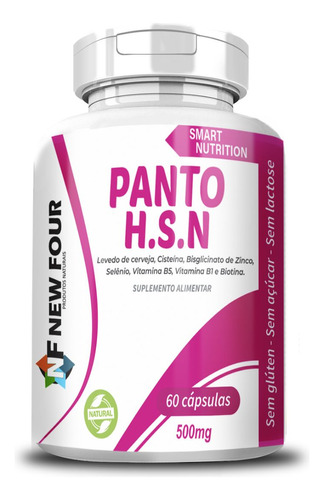 Panto Hsn Levedo De Cerveja Selênio Biotina B1 B5 Zinco 60cp Sabor Sem Sabor