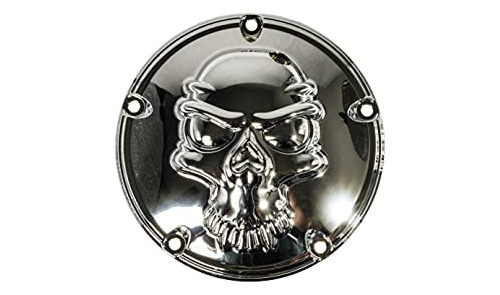 360 Twin Skull Derby - Funda De 5 Agujeros Para Harley Davi.