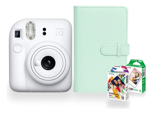 Kit Cámara Instax Mini 12 Blanca Con 2 Cartuchos Y Álbum