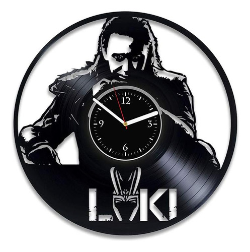 Clock Loki Reloj De Pared De Vinilo Cómics Decoración Del Ho