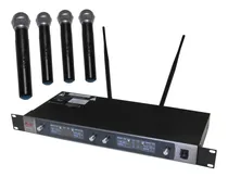Comprar Set 4 Microfonos Mano Inalambricos Uhf Gbr Estuche Envios