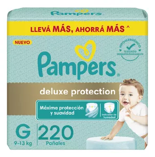 Combo Pañales Pampers Deluxe Protection Talle G X 220 Un