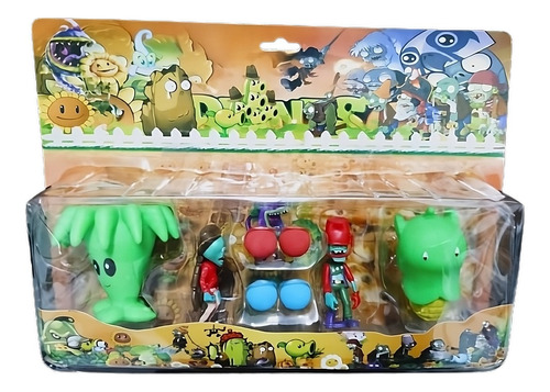 Set 4 Figuras Muñecos Plantas Vs Zombies 