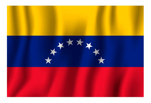 Vinilo 50x75cm Bandera De Venezuela Pais Latinoamerica M1