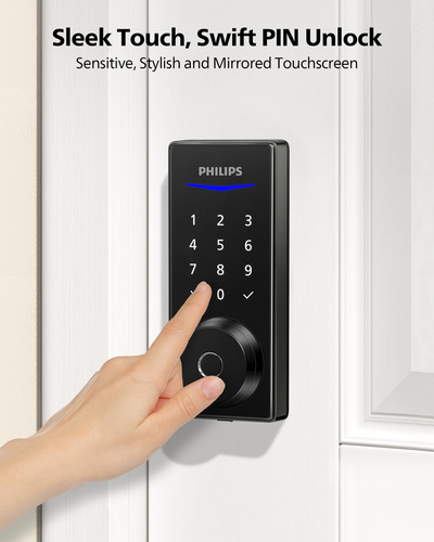Cerradura De Puerta Con Huella Dactilar Philips, Cierre De E