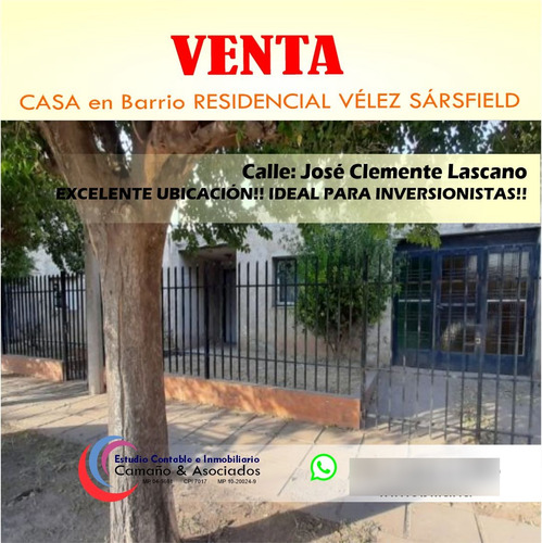 Se Vende Casa En Residencial Velez Sarsfield ( José Clemente Lascano )