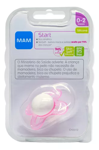 MAM Mini chupetes de aire (paquete de 2), chupete de piel sensible MAM de 0  a 6 meses, el mejor chupete para bebés amamantados, chupetes unisex (los