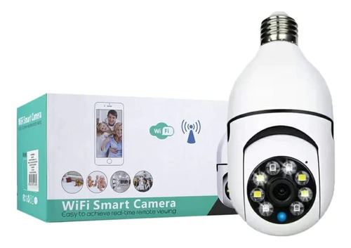 Ampolleta Panoramica Camara Seguridad Wifi Color Blanca