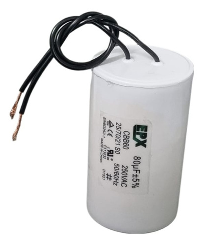 Capacitor 80uf 250v Melhor Custo Benefício - Marca Epx