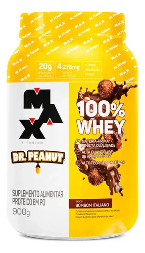 Suplemento Em Pó Max Titanium Dr. Peanut Whey Protein Concentrado...