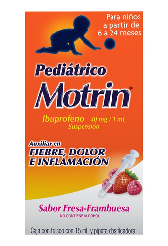 Ibuprofeno Motrin Suspensión Pedriátrica 15 Ml