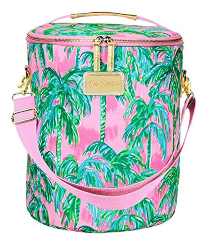 Hielera De Playa Suave Con Aislamiento Rosa/verde De Lilly P