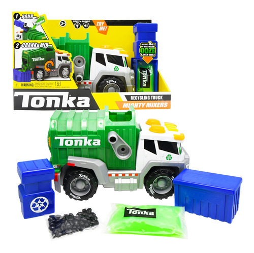 Camión De Reciclaje De Juguete Tonka Mighty Mixers Con