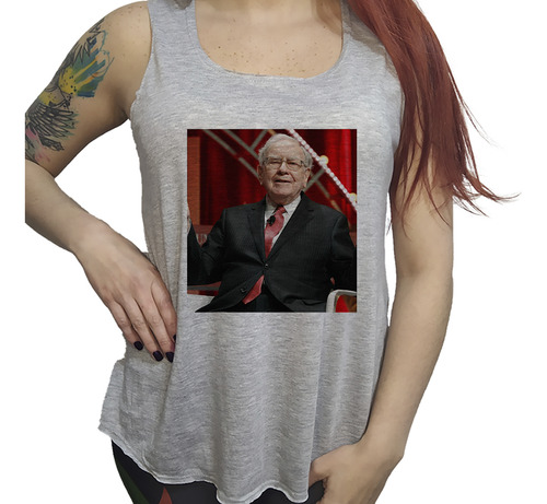 Musculosa Dama Warren Buffet El Mejor Inversor Finanzas M3