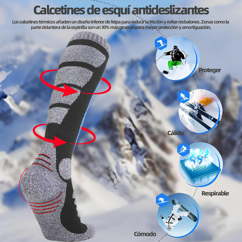Antideslizantes Y Transpirables De Calcetines Termicos Lana