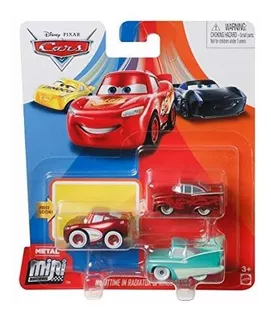 Disney Cars Mini Racers Nighttime In Radiador Springs 3-pack