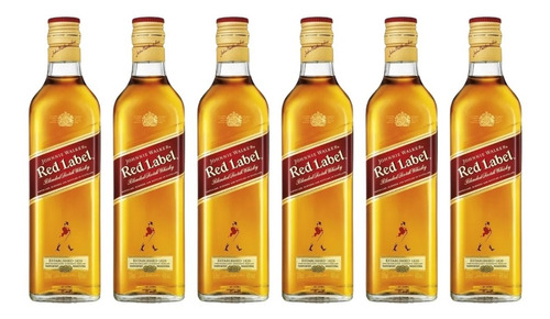 Whisky Johnnie Walker Red Label Petaca Pack X 6 X 200ml.