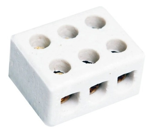 Conector De Porcelana 3 Polos 10mm Brasfort