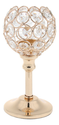 Candelabros De Soporte De Vela De Té De 3 Mosaicos Dorados