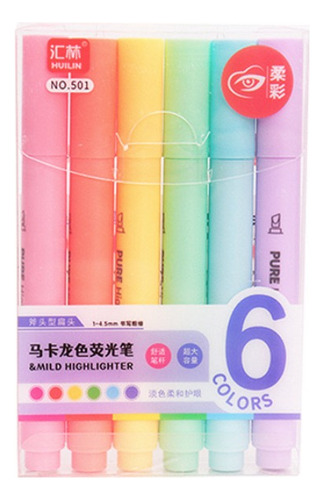 3 Packs Marcatextos Resaltador Kit De 6 Pzas Color Pastel