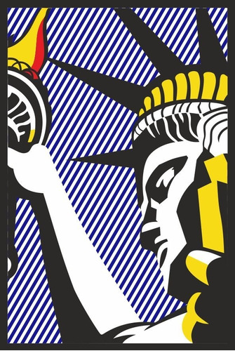 Cuadro Enorme 1x1 Mt Lichtenstein Warhol Liberty Pop Art 
