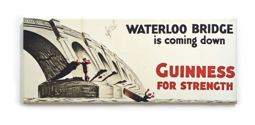 Cuadro Focu Deco En Lienzo Canvas 15x37 Guinness Bridge